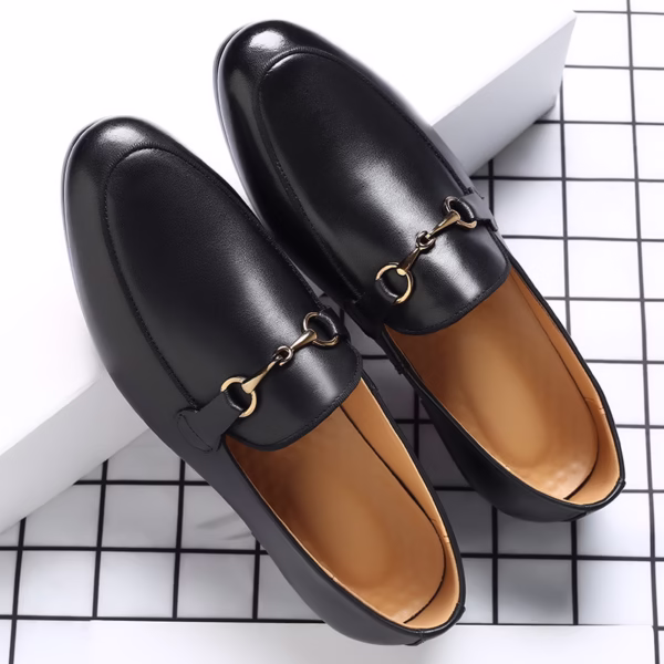 Chaussures habillées pour hommes en cuir PU, style britannique élégant – Image 2