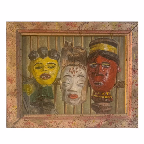Kebe Punu, peinture à huile (stand-oil) de Trigo Piula – Image 1