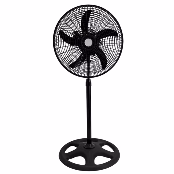 Ventilateur Crown sur pied à hauteur réglable 18 pouces Noir – Image 1